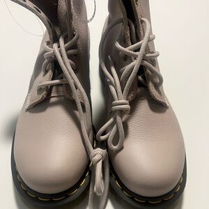 Dr. Martens Soft Leather Taupe Boots Sz 8
